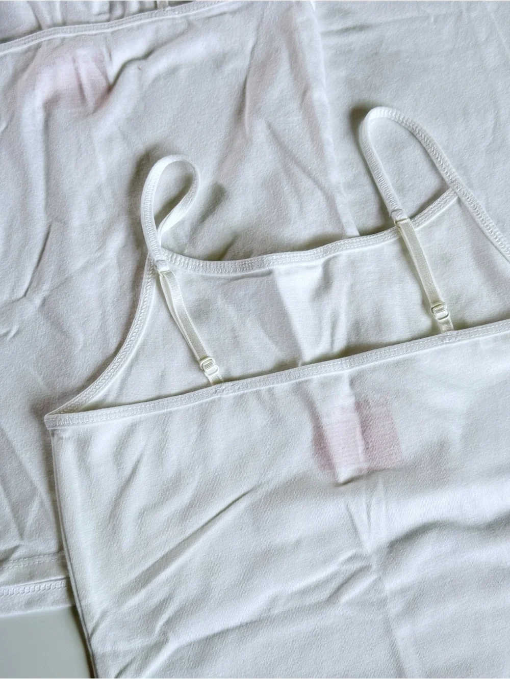 Cat & Jack Girls Small (6/7) Cami Tank Top Undershirt Layering Cotton White NWOT